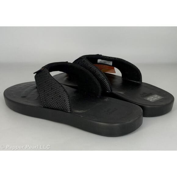 Flip Flops Thong Sandals Men's Black Mesh Size 8 Women's Size 10 - Picture 7 of 8